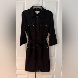 Michael Kors Black Zip-Up Dress
